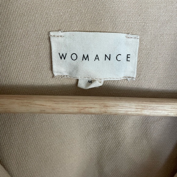WOMANCE Beige Denim Jacket, Oversized Medium - Picture 10 of 14